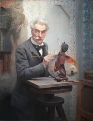 Sculptor working. Gerome in his workshop